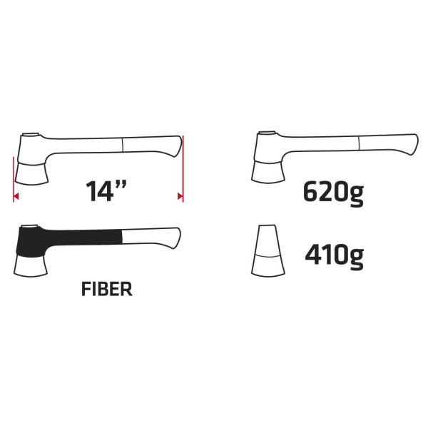 Сокира VERTO 05G100  з PTFE-покриттям та посиленим з’єднанням – міцність та довговічність
