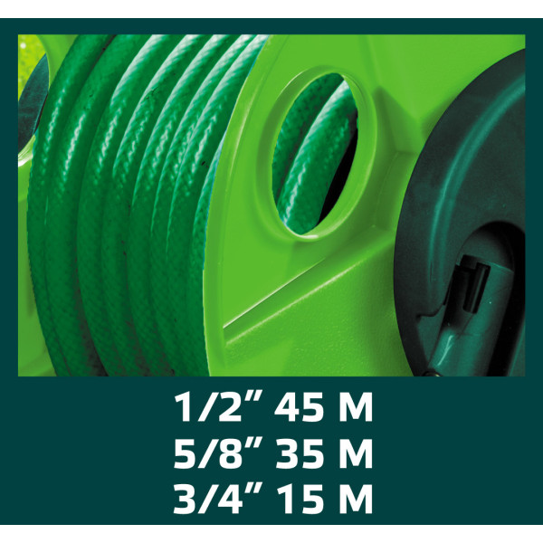 Катушка Verto 15G790, підходить для шлангів діаметром 1/2", 5/8", 3/4".