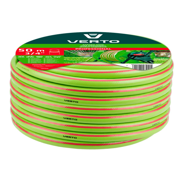 Шланг для поливу Verto 15G825Professional 3/4" x 50 м, міцний та надійний