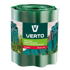 Бордюрна стрічка VERTO 15G511, 9 м х 15 см, зелена, захист клумб