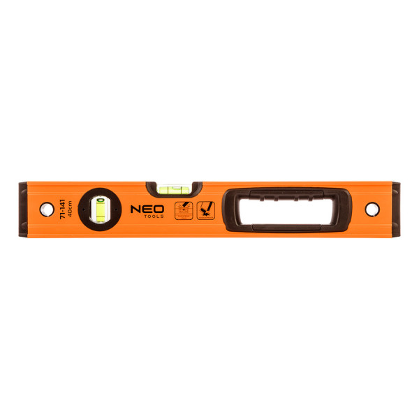 Алюмінієвий рівень 400 мм NEO TOOLS 71-141, професійний, спиртовий