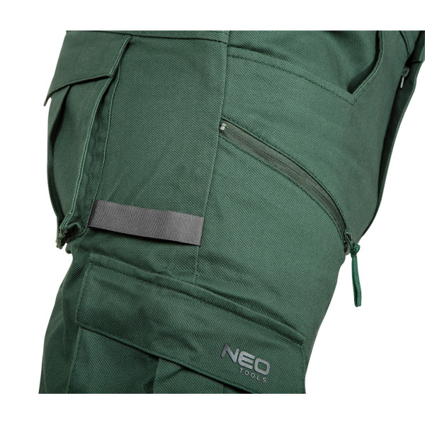 Штани робочі NEO TOOLS 81-286, джогери OUTDOOR, зелені, бавовна XS
