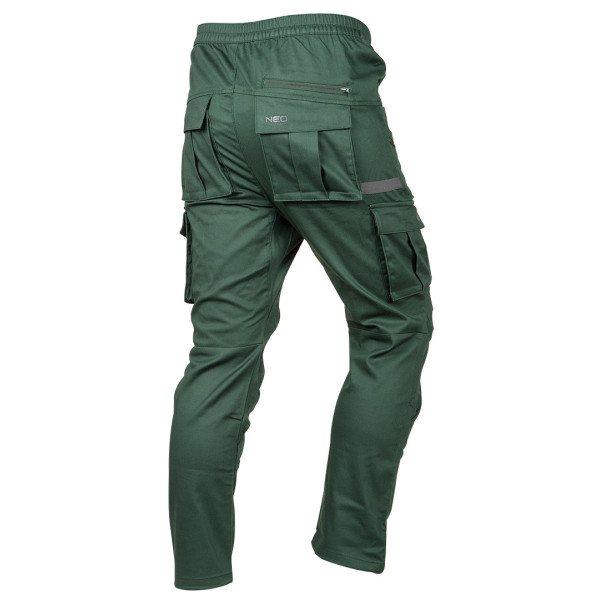 Штани робочі NEO TOOLS 81-286, джогери OUTDOOR, зелені, бавовна XL