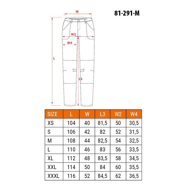 Робочі штани NEO TOOLS 81-291 OUTDOOR, гірчичні, 4-Way Stretch L