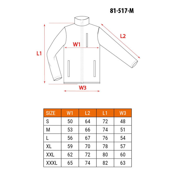 Робоча толстовка NEO TOOLS 81-517 OUTDOOR, softshell, поліестер