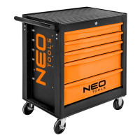 Візок для інструментів NEO TOOLS 84-214, із замком, гумове покриття, 5 шухляд