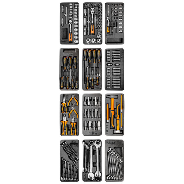 Інструментальна шафа NEO TOOLS 84-222-12, 7 шухляд, 176 інструментів