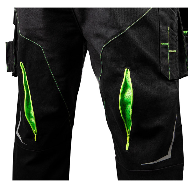 Робочі штани NEO TOOLS 81-234, бавовняні, посилення Cordura, вентиляція, світловідбивачі 3M, сертифікація CE XXXL