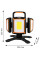 Акумуляторна робоча лампа NEO TOOLS 99-125, 2000 лм, COB + SMD, магнітне кріплення, павербанк