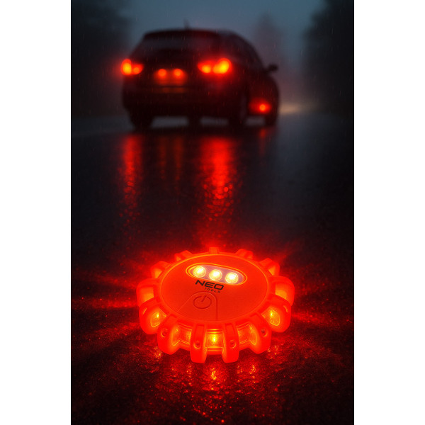 Дорожня сигнальна лампа NEO TOOLS 99-128, 12+3 LED, 5 режимів, магніт
