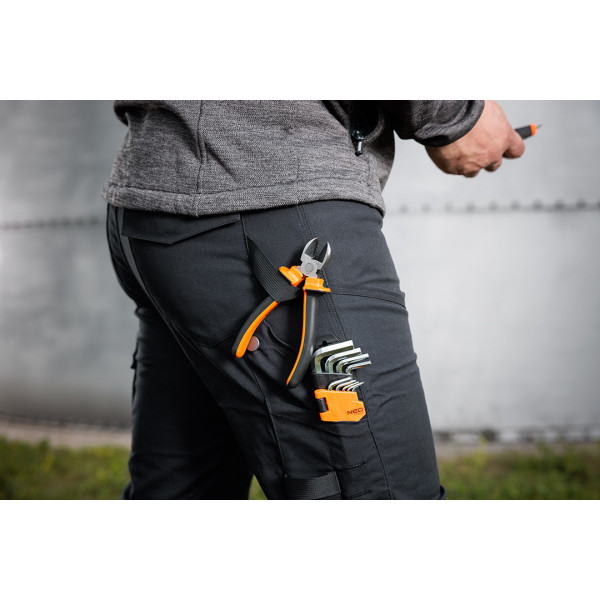 Робочі штани Mix&Match Canvas NEO TOOLS 81-287-2, чорні, кишені для інструментів S