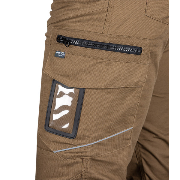 Робочі штани Mix&Match Canvas NEO TOOLS 81-287-1, коричневі, кишені для інструментів L