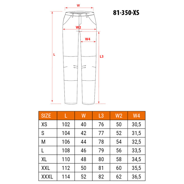 Робочі штани NEO TOOLS 81-350-1 Mix&Match Canvas, посилення Cordura XL