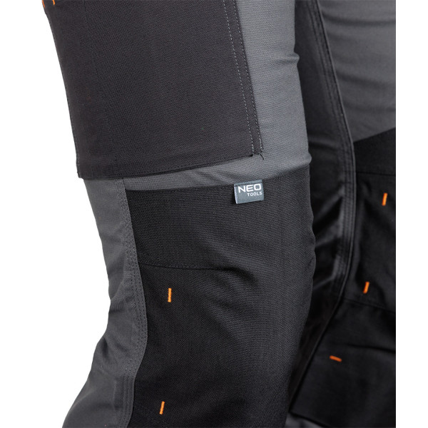 Робочі штани NEO TOOLS 81-350-2 Mix&Match Canvas, посилення Cordura, сіро-чорні M