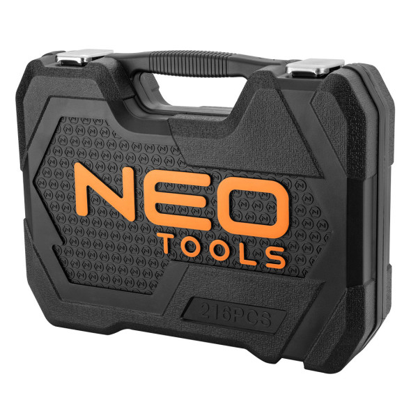 Набір ключів NEO 216 елементів 1/2", 3/8", 1/4" з тріскачками та бітами, арт. 10-216