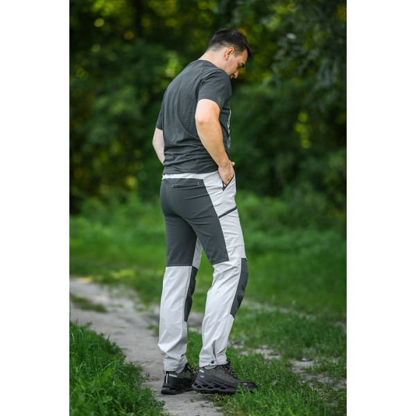 Штани робочі NEO Tools 81-294 OUTDOOR, 4-way stretch, світло-сірі з темно-сірими вставками, поліестер, вентиляція, CE XXL
