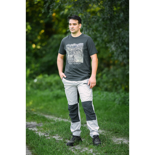 Штани робочі NEO Tools 81-294 OUTDOOR, 4-way stretch, світло-сірі з темно-сірими вставками, поліестер, вентиляція, CE XXXL