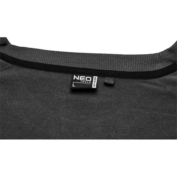 Толстовка NEO TOOLS 81-651 COMFORT чоловіча, трикотажна, сіро-чорна, 320 г/м2 XXXL