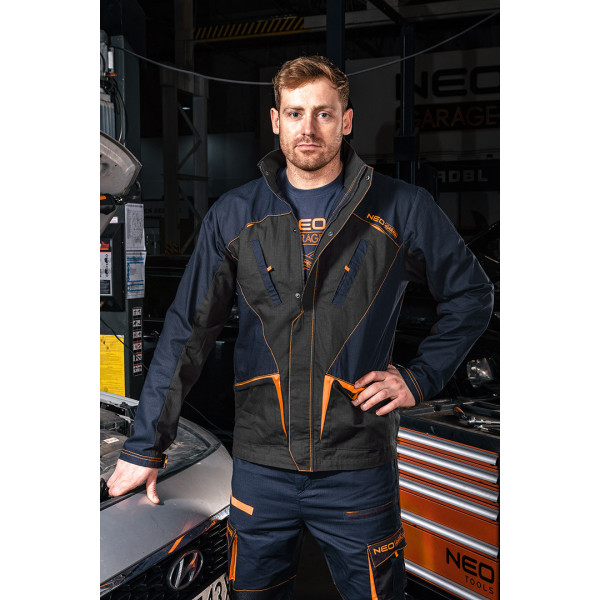 Робоча куртка NEO TOOLS 81-207 Garage, 100% бавовна Ripstop, посилення Oxford, CE XXL