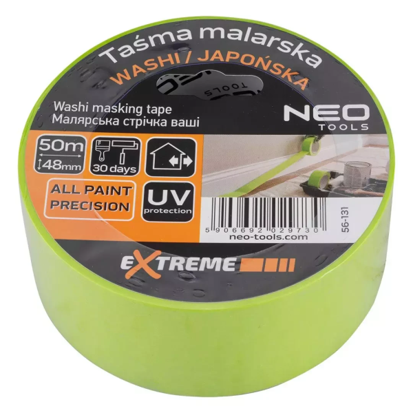 Малярна стрічка Neo Tools 56-131 Washi 48 мм х 50 м