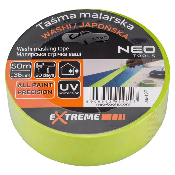 Малярна стрічка Neo Tools 56-130 Washi 36 мм х 50 м