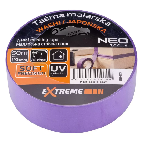 Малярна стрічка Washi Neo Tools 56-121 36 мм х 50 м