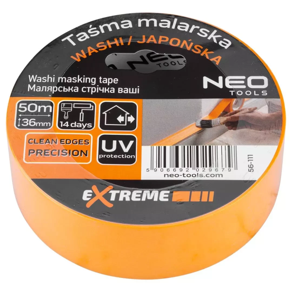 Малярна стрічка Neo Tools Washi 56-111 36 мм х 50 м