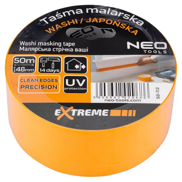 Малярна стрічка Neo Tools Washi 56-112 48 мм х 50 м