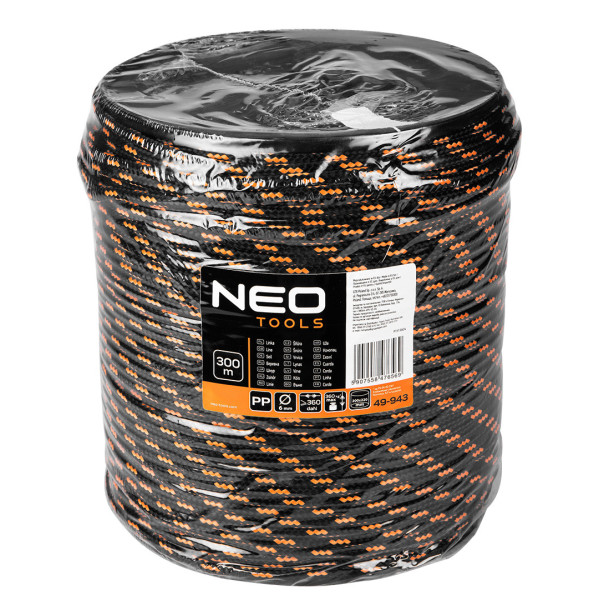 Канат поліпропіленовий Neo Tools 49-943 300 м 6 мм