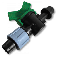 Старт-конектор з мінікраном для крапельної стрічки, в PE трубку з прокладкою, DSTZ03-1708L